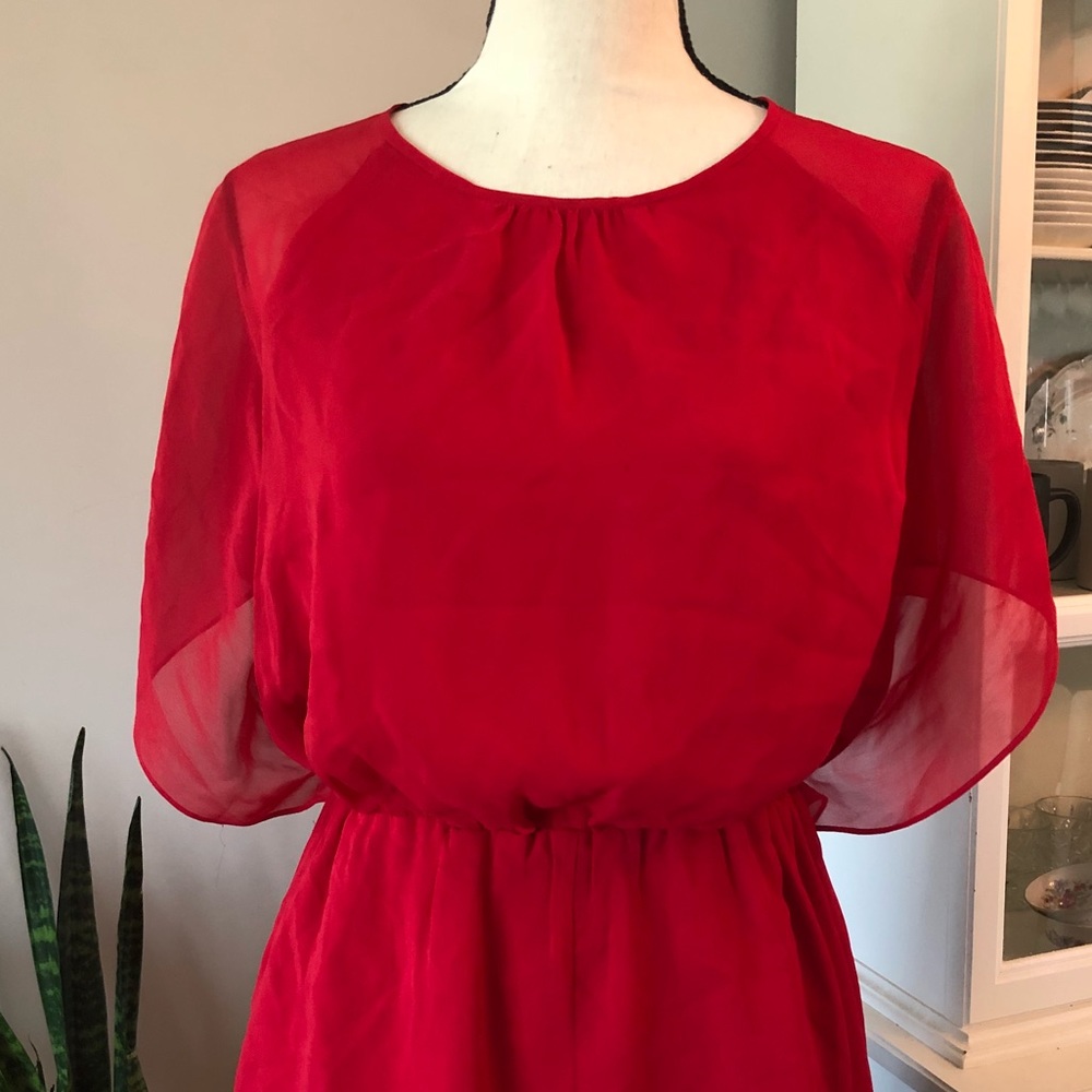 Elizabeth & James Red chiffon dress - Picture 2 of 6